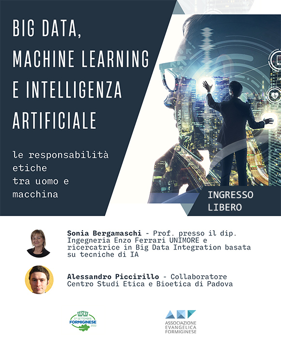 BIG DATA, MACHINE LEARNING E INTELLIGENZA ARTIFICIALE - le responsabilità etiche tra uomo e macchina - conferenza/dibattito